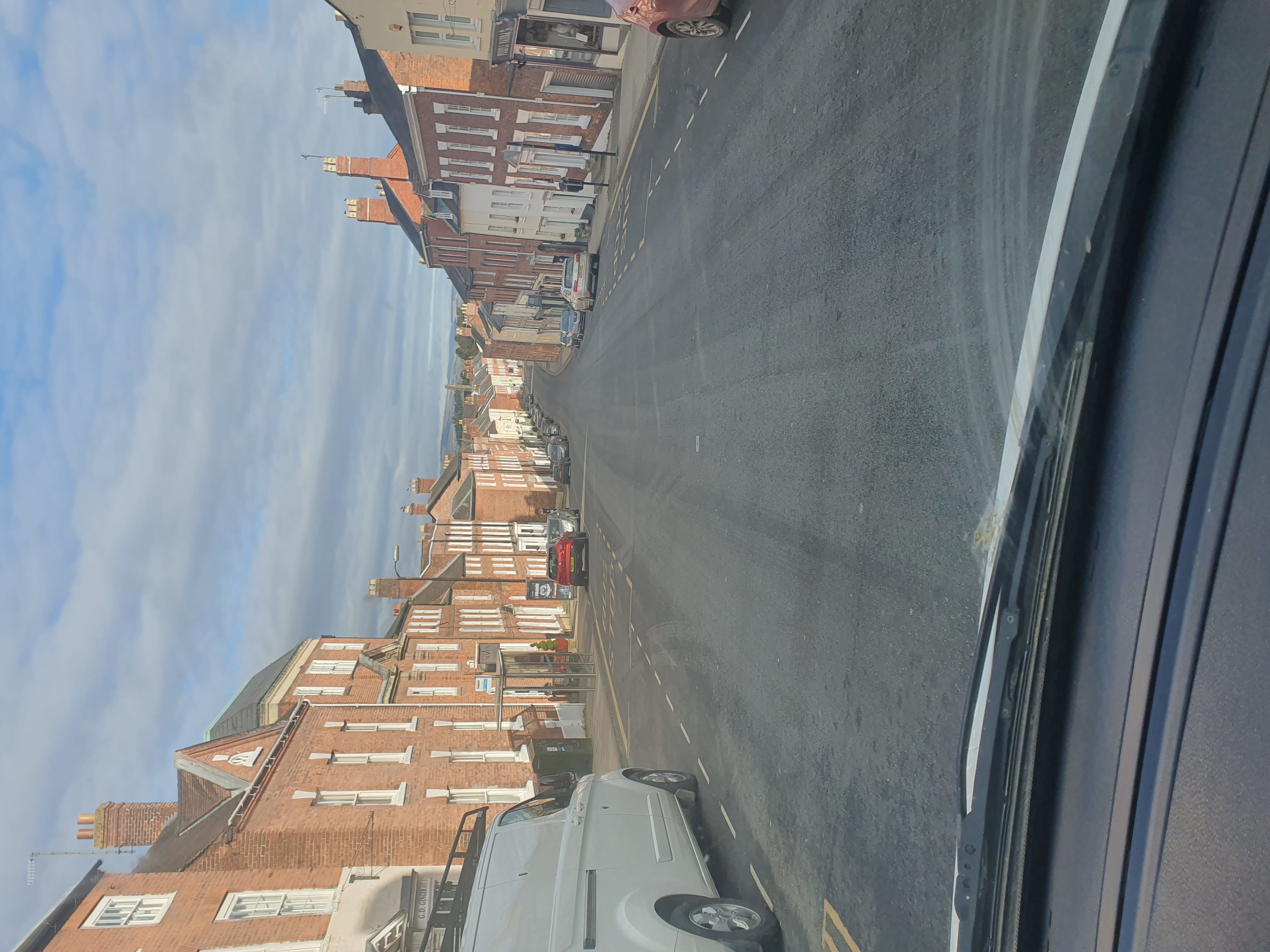An empty road on our delivery route